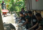 TMMD ke-126 Kodim 1401/Majene : Satgas dan Warga Bangun Talud Cegah Tanah Longsor